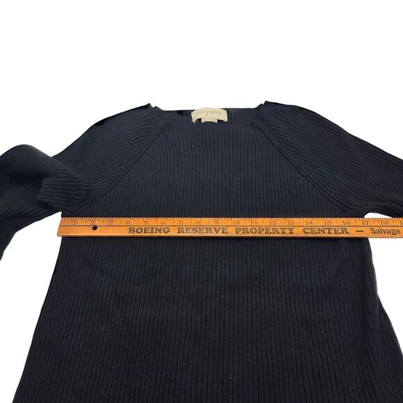 Easy Spirit Black Ribbed Stretch Sweater Size 2 - Picture 6 of 7